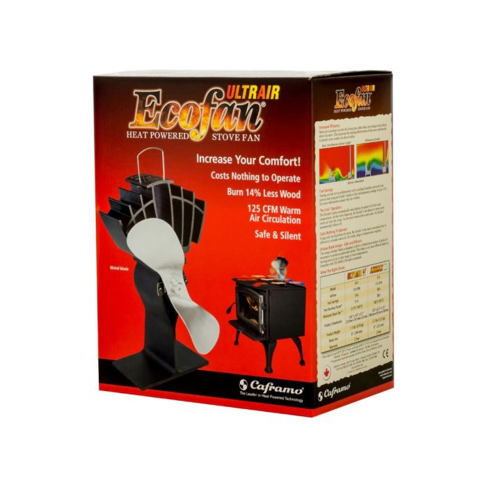 Ecofan UltrAir Wood Stove Fan with Nickel Blade - Caframo