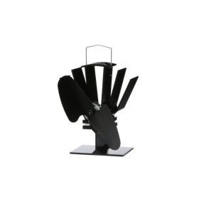 Ecofan AirDeco I, Superior Performance Stove Fan, Heat Powered, Contemporary Style, Low Start Temperature, 160cfm Black Blade, Mid-Sized